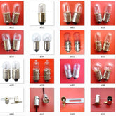 Set of 10 Ba9s lamp holders with various voltage light bulbs for primary school teaching aids and signal instruments
