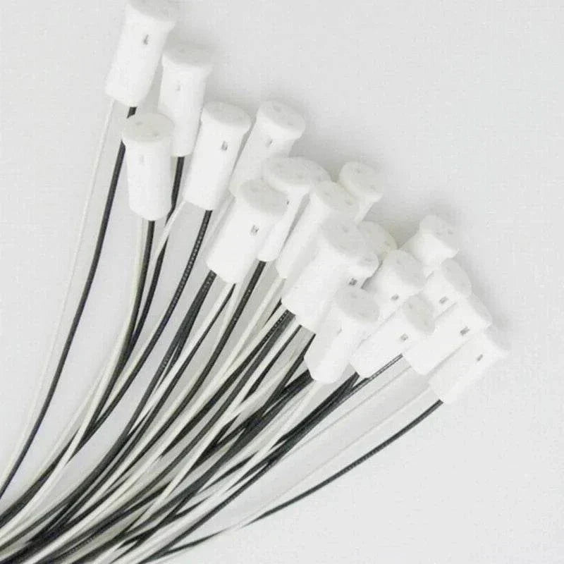 High quality ceramic g4 lamp base with transparent net plug socket and black wires in various lengths
