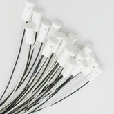 High quality ceramic g4 lamp base with transparent net plug socket and black wires in various lengths