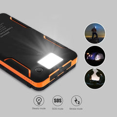 Cross-border foldable solar power bank large-capacity waterproof outdoor lighting mobile power supply armament military 20000mAh