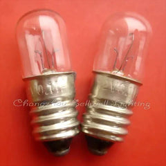 Set of 10 miniature lamps 12V 0.11A with E10 base, 10mm diameter and 28mm length