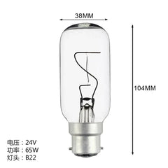 Clear 24V 65W B22 navigation lamp bulb 104mm x 38mm marine seismic light