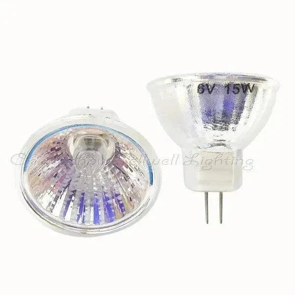 Set of 10 halogen lamps 6v 15w MR11 microscope bulbs with 4mm foot spacing and 25-degree spotlight angle