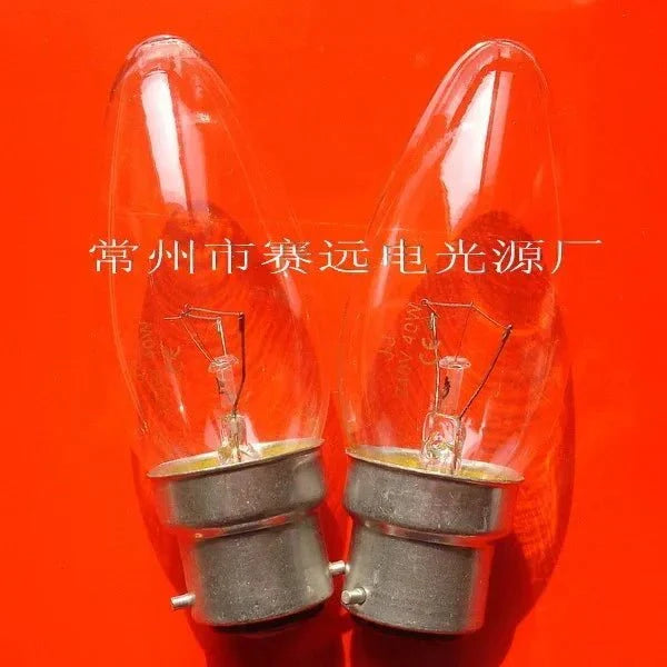 10pcs miniature lamp bulb 220V 40W B22 clear glass bulbs