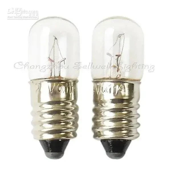 10pcs 24v 0.11a e10 miniature lamp bulbs with clear glass and metal screw base