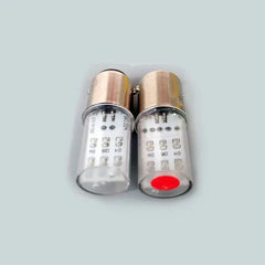 B15 LED warning lamp bayonet base with red and clear indicator lights for 12V 24V 36V machine alarm signals
