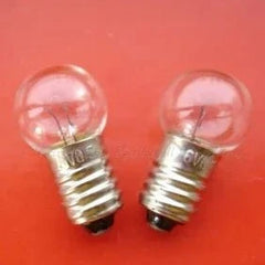 Miniature lamp light 6v 0.5a with E10 base bulb pair on red background