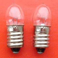 10pcs miniature light bulbs 4V 0.7A E10 base clear glass bulbs