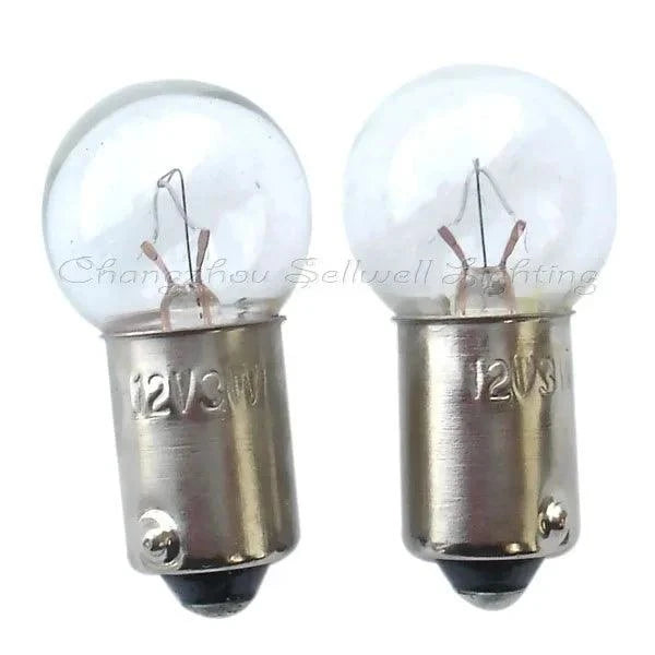 10pcs 12v 3w miniature light bulbs with ba9s base and 14mm diameter