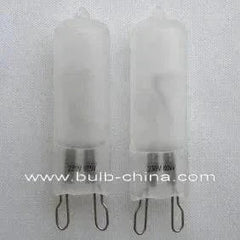 Set of 10 halogen bulbs 230V 60W G9 base white frosted design