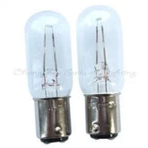 Miniature light 6v 15w ba15d 20x58 clear glass bulb pair