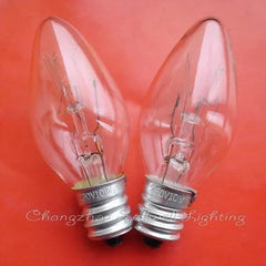 10pcs miniature bulbs 230V 10W E12 base clear glass T22x55mm