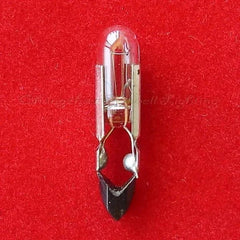 Miniature 24v 50mA T4.8x22mm lamp bulb on red background