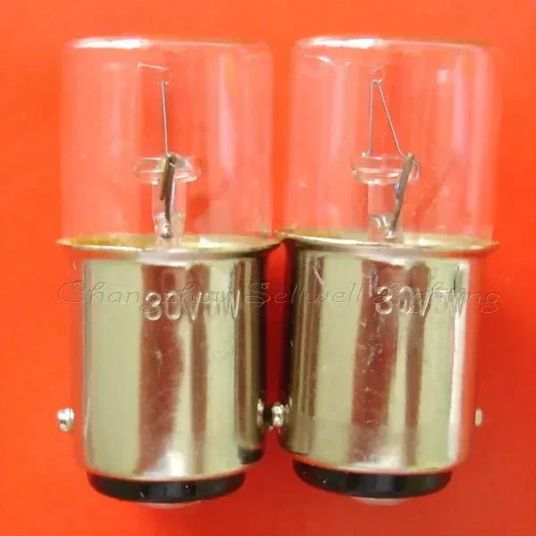 Pair of 30V 5W miniature bulbs with ba15d base for indicator lights