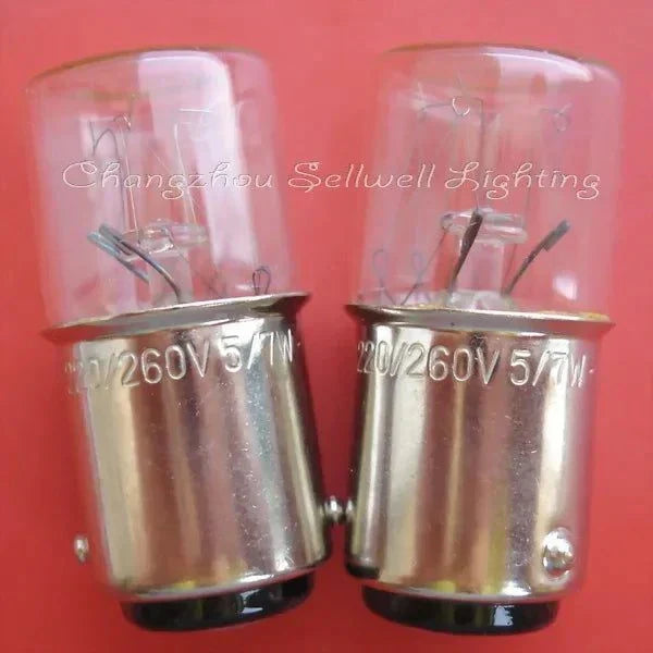 Miniature light 220/260V 5/7W ba15d base t16x36 mm bulb set