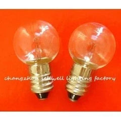 10pcs Krypton light lamp 2.5V 0.84A E10 bulb set on orange background