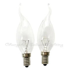 10pcs miniature lamp 240v 40w e14s A418 flame tip bulbs for lighting