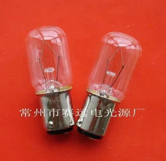 Miniaturre light 24v 8w ba15d t20x48 bulb pair on red background