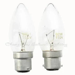 10pcs miniature light bulbs 110v 60w B22 base clear glass small bulbs
