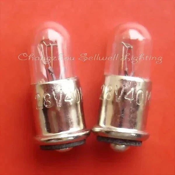 Miniature lamp 28V 40mA MF6 base small indicator bulb set of 10 pcs