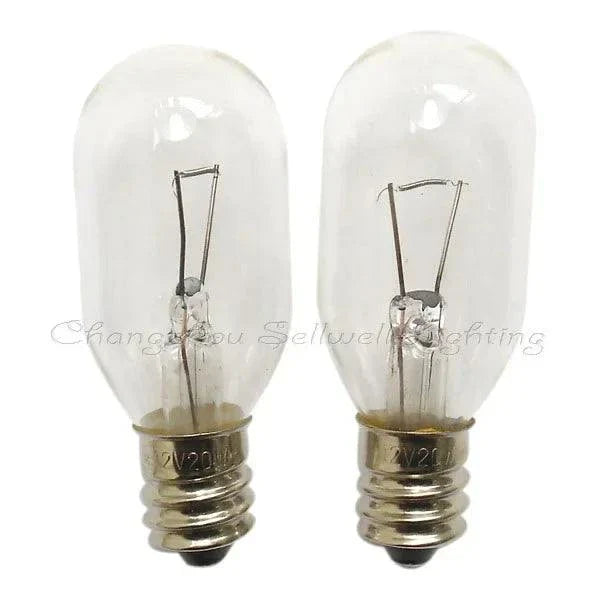 Set of 10 miniature 12v 20w E12 base light bulbs t22x55 A306