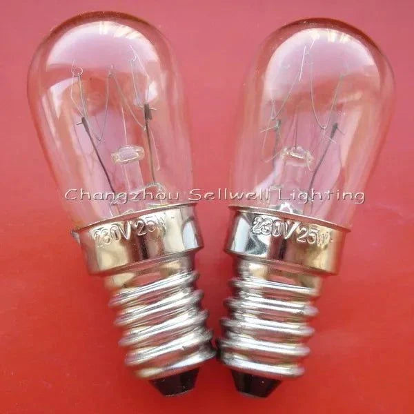 10pcs miniature bulb 230v 25w E14S base clear glass small incandescent light bulbs