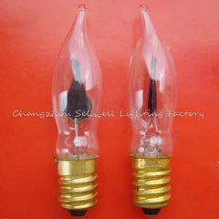 10pcs Flame light 230v 1.5W E14 bulbs with clear glass and gold base