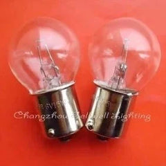 Instrument Bulbs 6V 15W BA15S clear glass with metal base pair