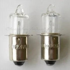 10pcs Halogen bulb 2.4v 0.85a p13.5s A393 with metal base and clear glass envelope