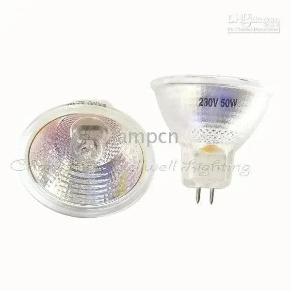 230V 50w MR16 halogen bulb light lamp front and side view