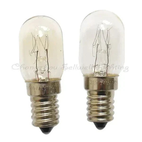 Miniature lamp bulb 230-240v 15w E14 base clear glass T26x53 size