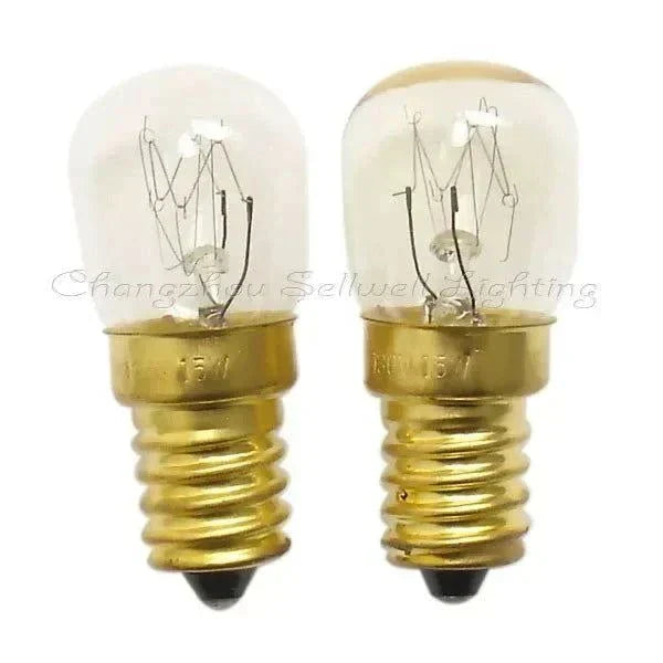 Miniature bulbs light 130v 15w e14s t22x50 small clear glass bulbs with brass base