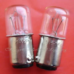 Set of 10 miniature 24V 5/7W BA15D lamps with clear glass and metal base