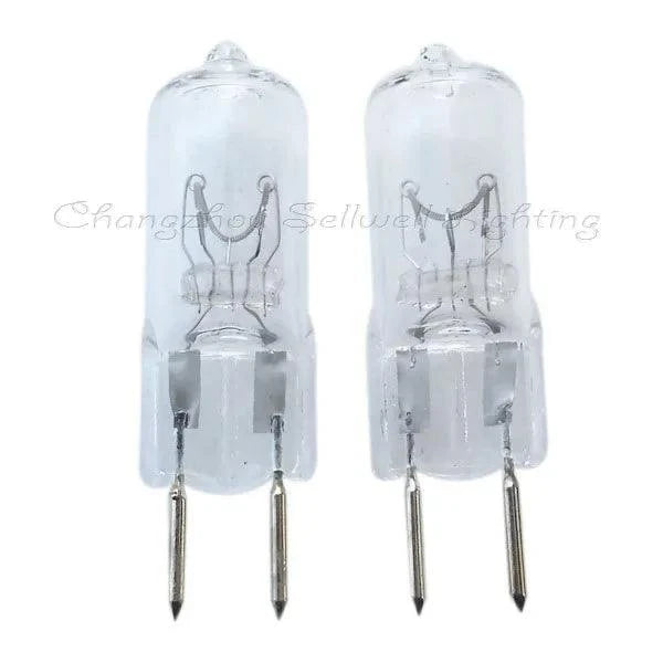 Two clear halogen light bulbs 14x46mm with metal pins for sellwell lighting