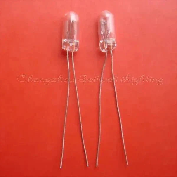 Miniature lamp 12v 1.2w with long wire leads on red background