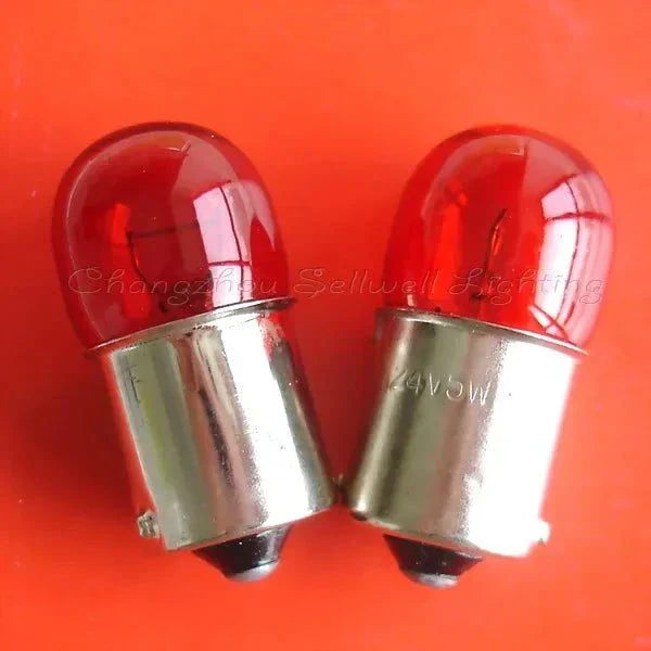 10pcs red auto lamp 24v 5w ba15s indicator bulbs pilot light