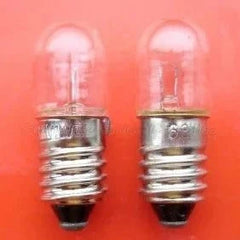 10pcs miniature lamp 6.3v 1w E10 base bulbs close-up on red background