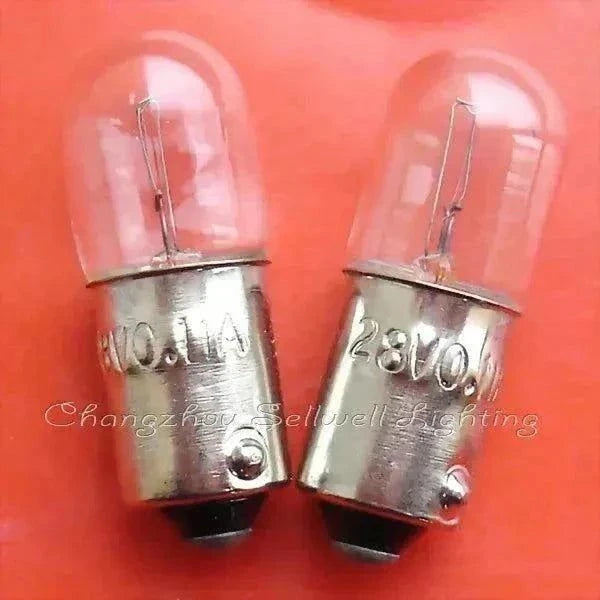Miniature light 28V 0.11A ba9s base T10X28mm bulb A322 new wholesale supplier
