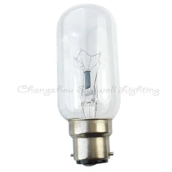 Miniature lamp 110v 60w B22d base clear glass bulb t38x105mm