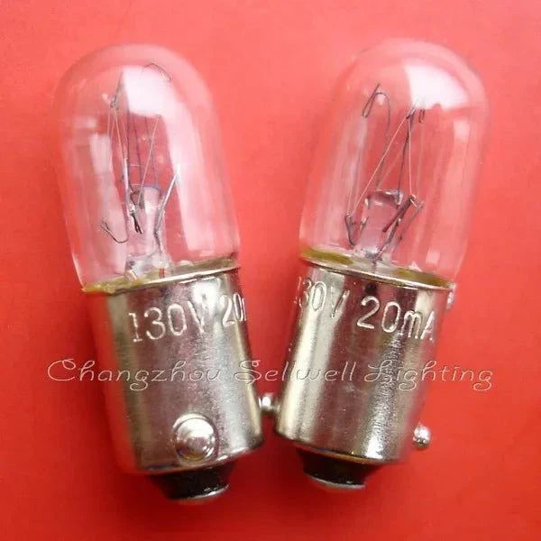 Miniature lamp 130V 20mA BA9S T10x28 indicator bulb pilot light