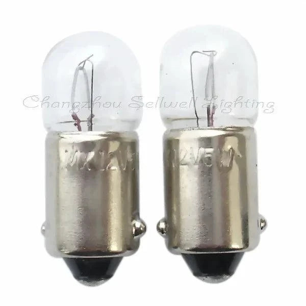 Miniature lamp 12v 5w ba9s base clear glass bulb set of two