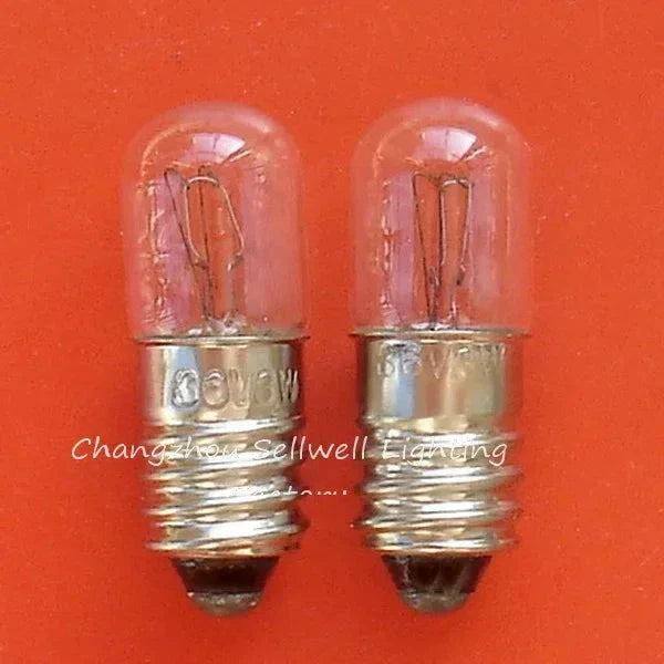 Miniature lamp 36V 3W E10 base T10X28 indicator bulb pilot light 10pcs