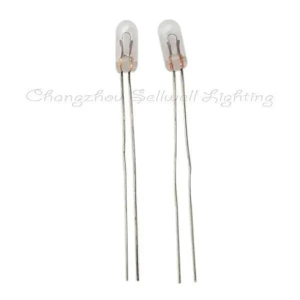 10pcs miniature light bulbs 6.5v 70ma 3x7mm with long metal leads