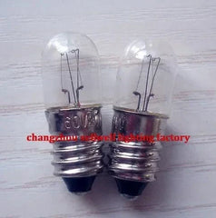 10pcs miniature lamp bulbs 60V 3W E10 base T10X28 vintage style clear glass bulbs