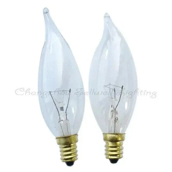 10pcs candle bulb 120v 40w E12 A204 clear indicator pilot light lamp