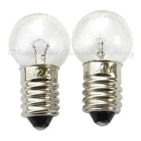 Set of 10 miniature 6V 2.4W E10 base light bulbs for precision lighting applications