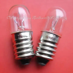 Minature lamp 12v 2w E10 base indicator bulb with 10mm diameter and 28mm length, 10pcs pack