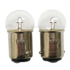 Set of 10 miniature 12V 10W ba15d g18 incandescent lamps with clear glass bulbs