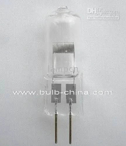 36v 400w a382 halogen lighting bulb with two-pin base and clear glass casing