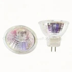 Halogen lamp 12v 20w MR11 bulb with clear glass and two-pin base set of 10